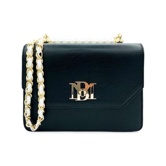 Badgley Mischka Handbags - NEW BADGLEY MISCHKA Double-Sided Crossbody Bag black red with red strap